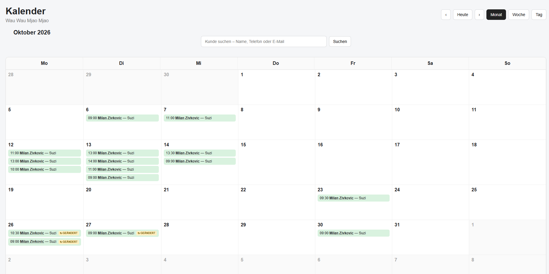 SalonFlow digitaler Kalender